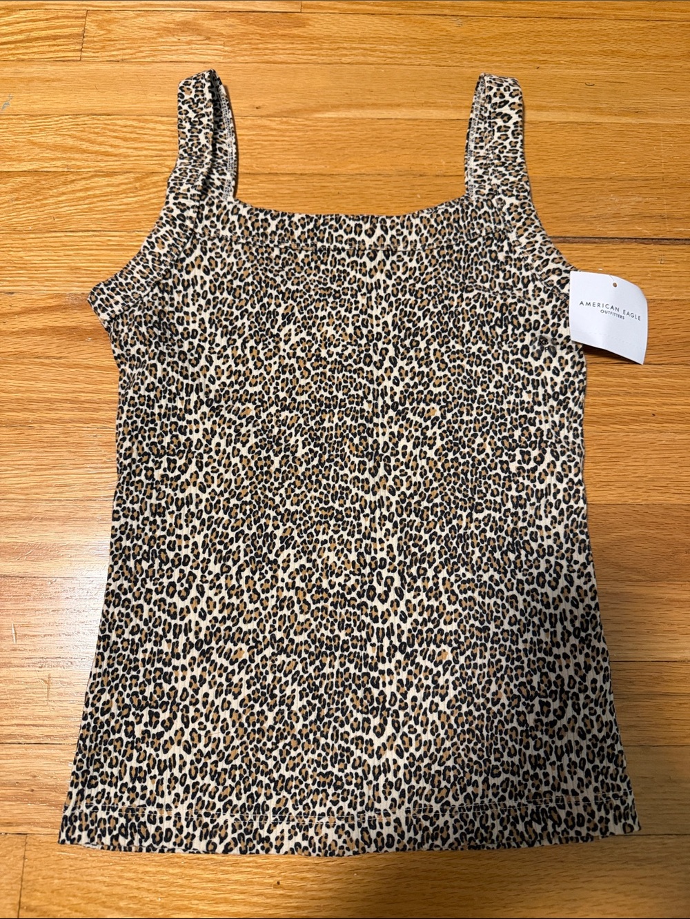 American Eagle Outfitters Leopard-Print Square Neck Camisole